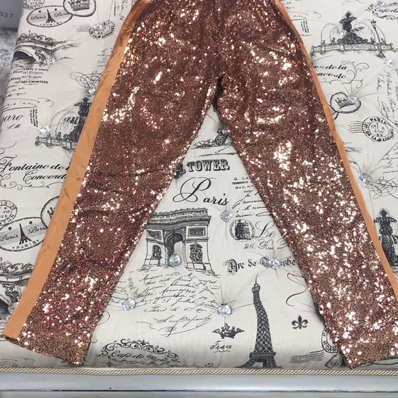 Prabal Gurung Metallic High-rise Sequin TROUSERS - Picture 13 of 15